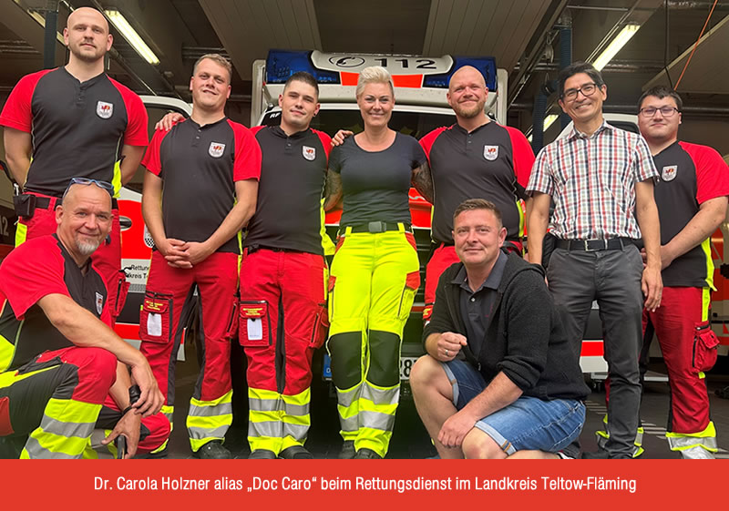 „Doc Caro“ beim Rettungsdienst im Landkreis Teltow-Fläming
