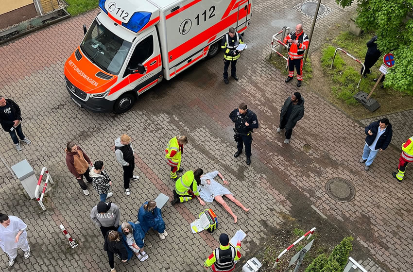 Realitätsnahe Übung am KMG-Klinikum Luckenwalde
