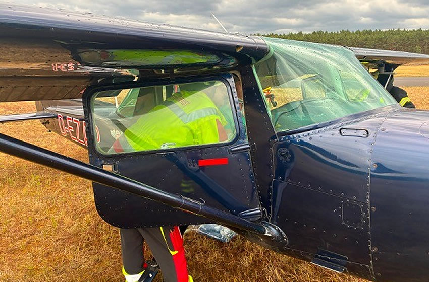 Einsatzübung auf dem Flugplatz